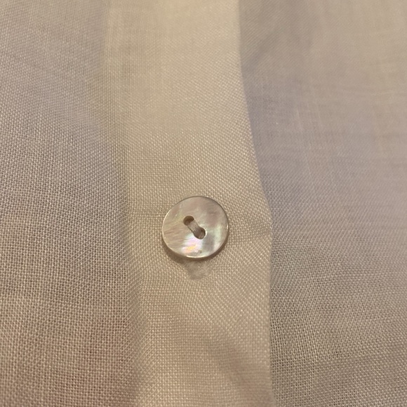 Casey Coleman White Linen Multi Color Embroidered Sunglasses 2/4 Sleeve Size M - Picture 4 of 10